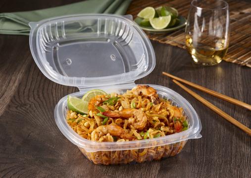 Classic Clear 8” x 8” Hinged Square Container | Sabert